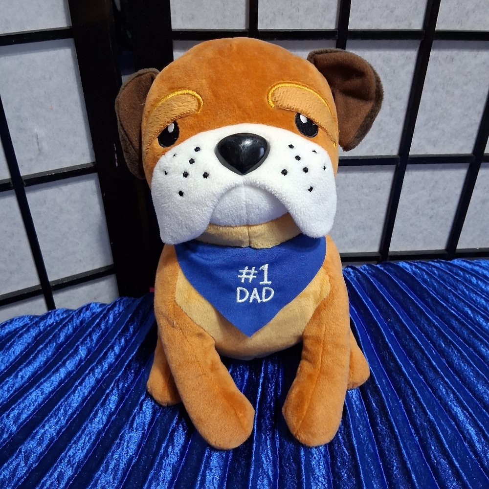#1 Dad Pug Dog Plush Hallmark Original Imported
